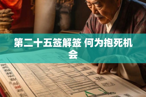 第二十五签解签 何为抱死机会