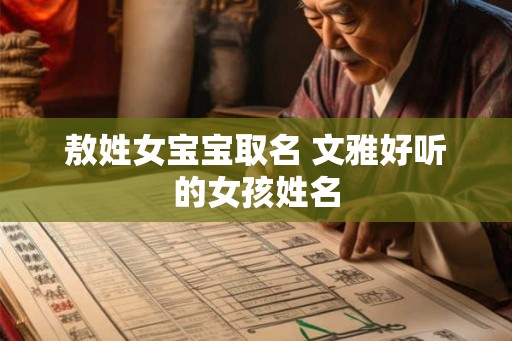 敖姓女宝宝取名 文雅好听的女孩姓名