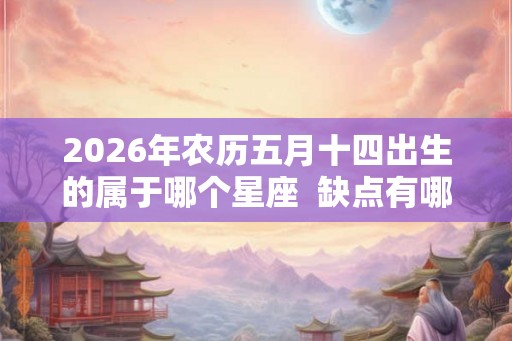 2026年农历五月十四出生的属于哪个星座  缺点有哪些