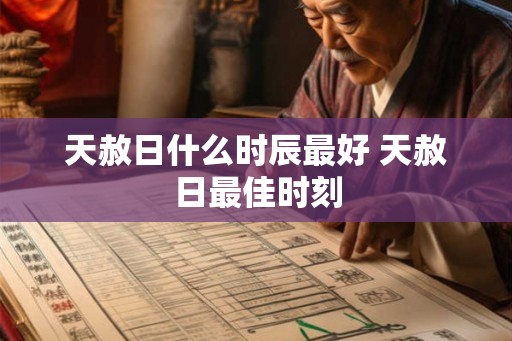 天赦日什么时辰最好 天赦日最佳时刻