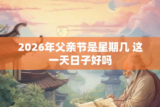 2026年父亲节是星期几 这一天日子好吗