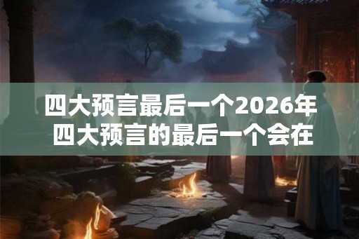 四大预言最后一个2026年 四大预言的最后一个会在2026年吗