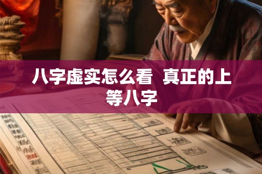 八字虚实怎么看  真正的上等八字