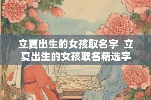 立夏出生的女孩取名字  立夏出生的女孩取名精选字