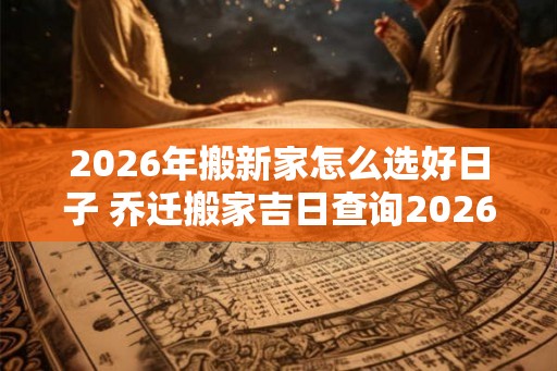 2026年搬新家怎么选好日子 乔迁搬家吉日查询2026