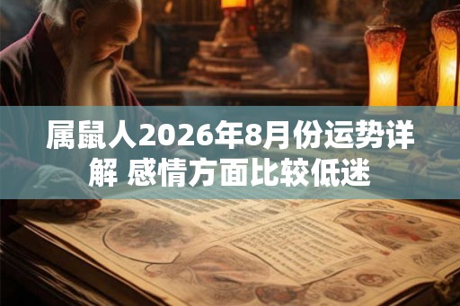 属鼠人2026年8月份运势详解 感情方面比较低迷