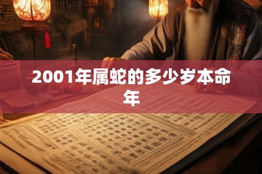2001年属蛇的多少岁本命年