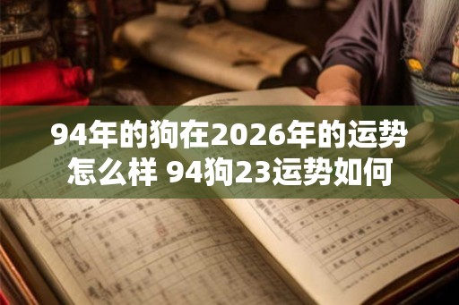 94年的狗在2026年的运势怎么样 94狗23运势如何