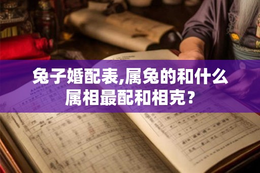 兔子婚配表,属兔的和什么属相最配和相克？
