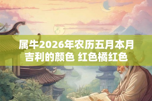 属牛2026年农历五月本月吉利的颜色 红色橘红色