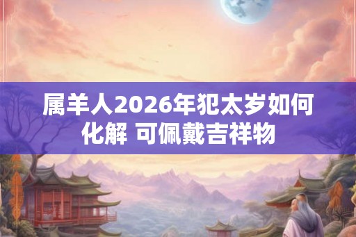 属羊人2026年犯太岁如何化解 可佩戴吉祥物