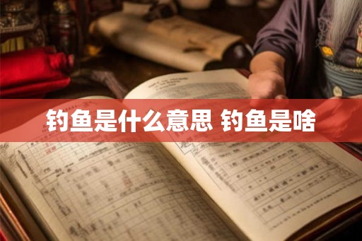 钓鱼是什么意思 钓鱼是啥 钓鱼是什么意思 钓鱼是啥