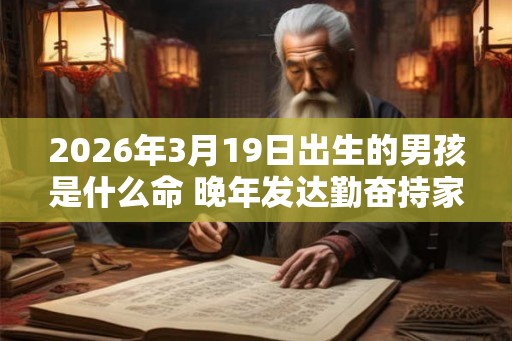 2026年3月19日出生的男孩是什么命 晚年发达勤奋持家