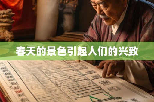 春天的景色引起人们的兴致