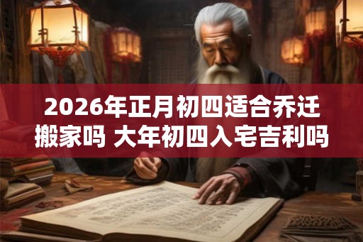 2026年正月初四适合乔迁搬家吗 大年初四入宅吉利吗 2026年正月初四适合乔迁搬家吗 大年初四入宅吉利吗