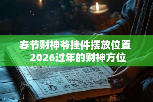 春节财神爷挂件摆放位置  2026过年的财神方位