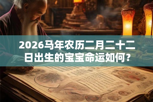2026马年农历二月二十二日出生的宝宝命运如何？