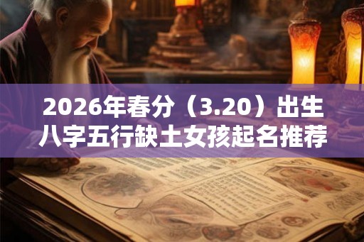 2026年春分（3.20）出生八字五行缺土女孩起名推荐