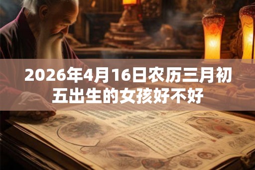 2026年4月16日农历三月初五出生的女孩好不好
