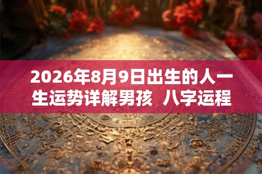2026年8月9日出生的人一生运势详解男孩 八字运程如何 2026年8月9日出生的人一生运势详解男孩 八字运程如何