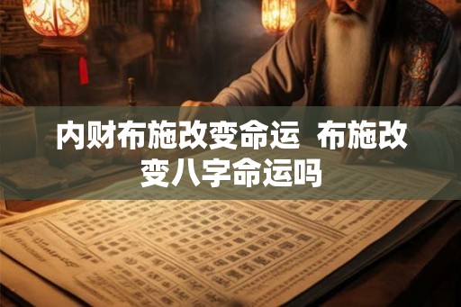 内财布施改变命运 布施改变八字命运吗 内财布施改变命运 布施改变八字命运吗