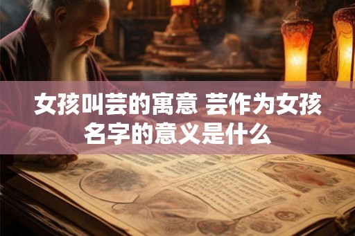 女孩叫芸的寓意 芸作为女孩名字的意义是什么