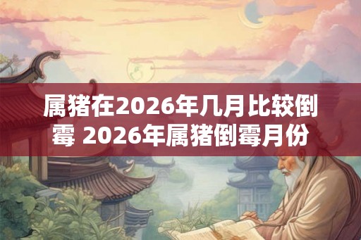 属猪在2026年几月比较倒霉 2026年属猪倒霉月份