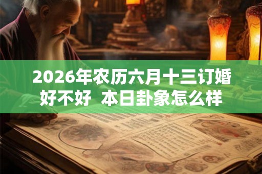 2026年农历六月十三订婚好不好 本日卦象怎么样 2026年农历六月十三订婚好不好 本日卦象怎么样