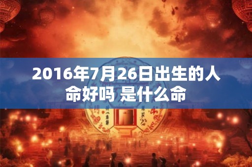 2016年7月26日出生的人命好吗 是什么命
