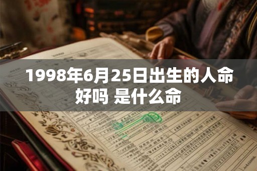 1998年6月25日出生的人命好吗 是什么命