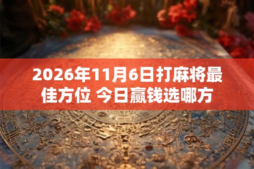 2026年11月6日打麻将最佳方位 今日赢钱选哪方