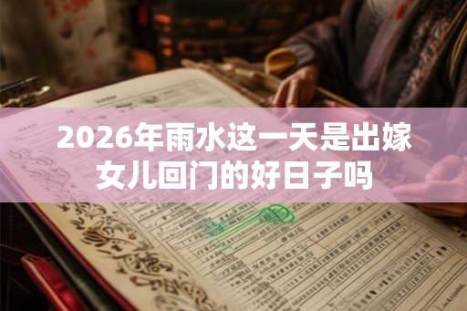 2026年雨水这一天是出嫁女儿回门的好日子吗