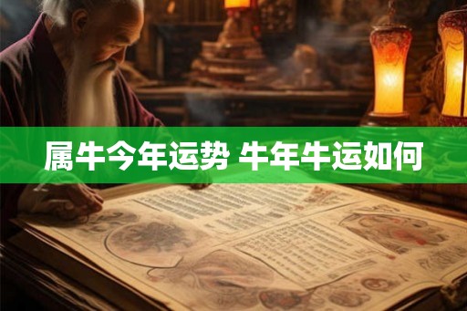 属牛今年运势 牛年牛运如何