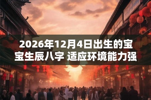2026年12月4日出生的宝宝生辰八字 适应环境能力强 2026年12月4日出生的宝宝生辰八字 适应环境能力强