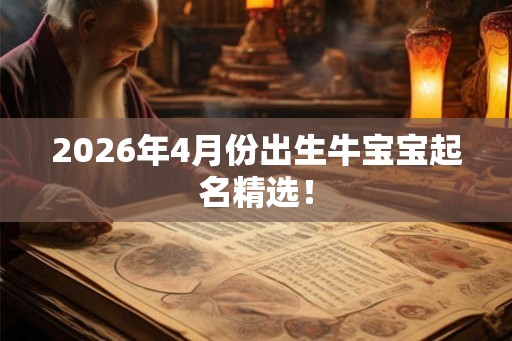2026年4月份出生牛宝宝起名精选！