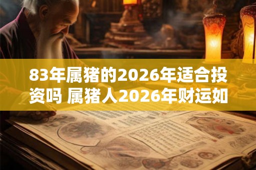 83年属猪的2026年适合投资吗 属猪人2026年财运如何