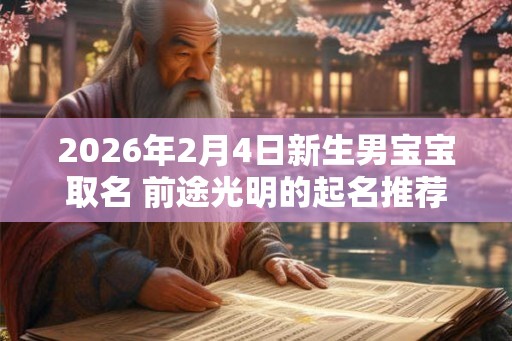 2026年2月4日新生男宝宝取名 前途光明的起名推荐 2026年2月4日新生男宝宝取名 前途光明的起名推荐