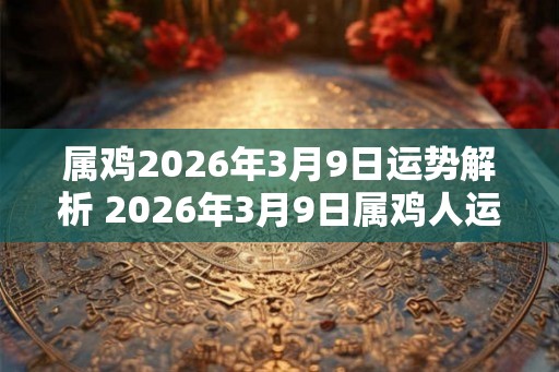 属鸡2026年3月9日运势解析 2026年3月9日属鸡人运势