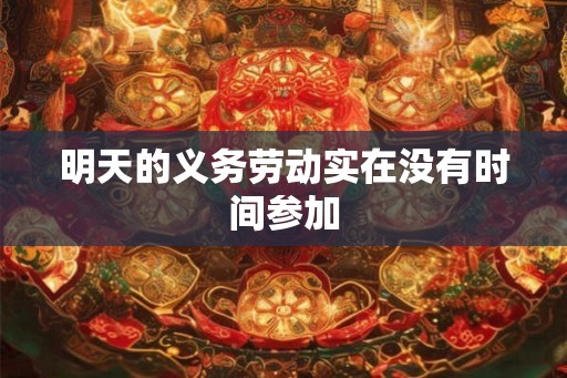 明天的义务劳动实在没有时间参加