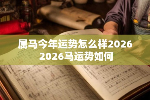 属马今年运势怎么样2026 2026马运势如何