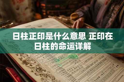 日柱正印是什么意思 正印在日柱的命运详解