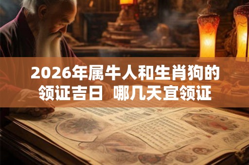 2026年属牛人和生肖狗的领证吉日  哪几天宜领证