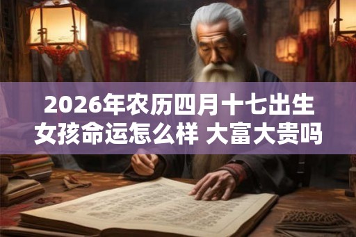 2026年农历四月十七出生女孩命运怎么样 大富大贵吗