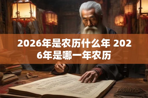 2026年是农历什么年 2026年是哪一年农历 2026年是农历什么年 2026年是哪一年农历