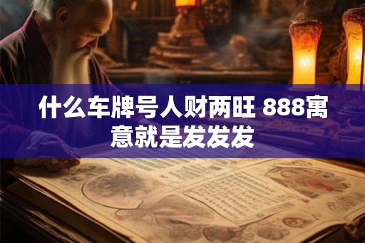 什么车牌号人财两旺 888寓意就是发发发 什么车牌号人财两旺 888寓意就是发发发