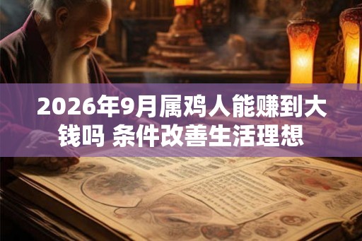 2026年9月属鸡人能赚到大钱吗 条件改善生活理想