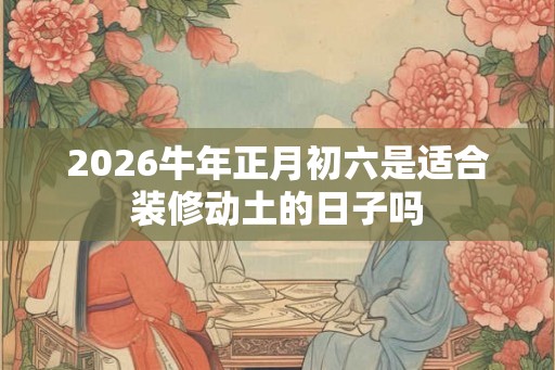 2026牛年正月初六是适合装修动土的日子吗