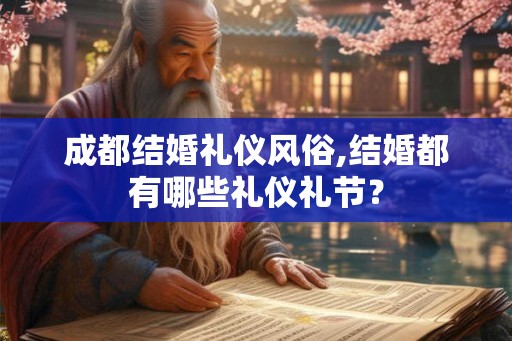 成都结婚礼仪风俗,结婚都有哪些礼仪礼节？