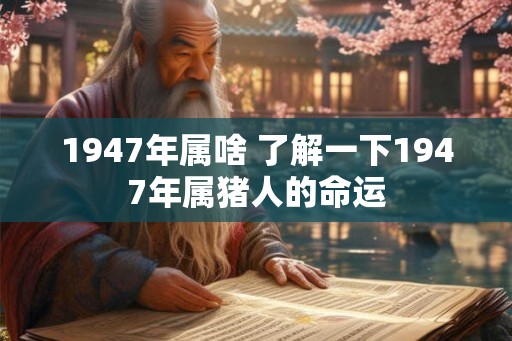 1947年属啥 了解一下1947年属猪人的命运