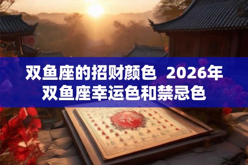 双鱼座的招财颜色  2026年双鱼座幸运色和禁忌色
